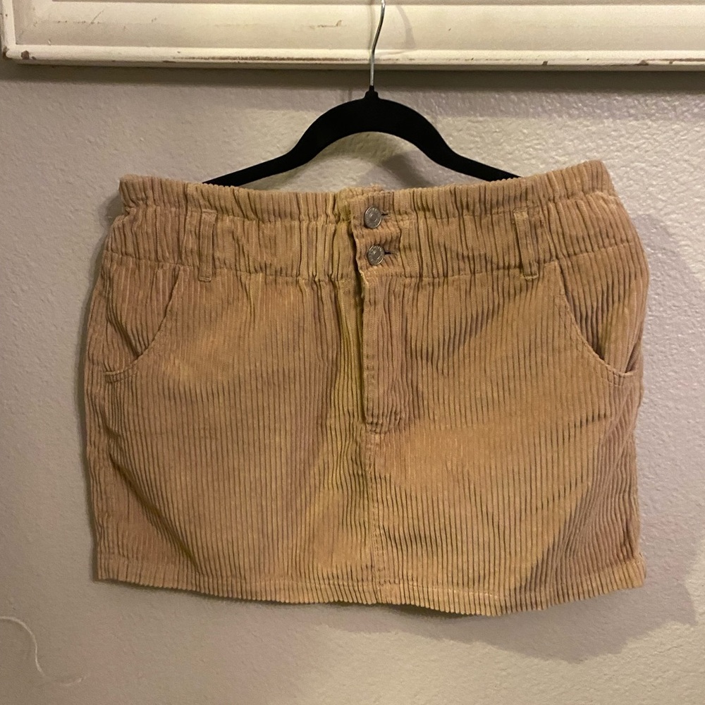 Corduroy Beige Skirt